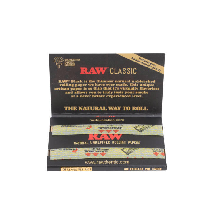RAW | Black Classic - Single Wide Double Window Rolling Paper - Image 2