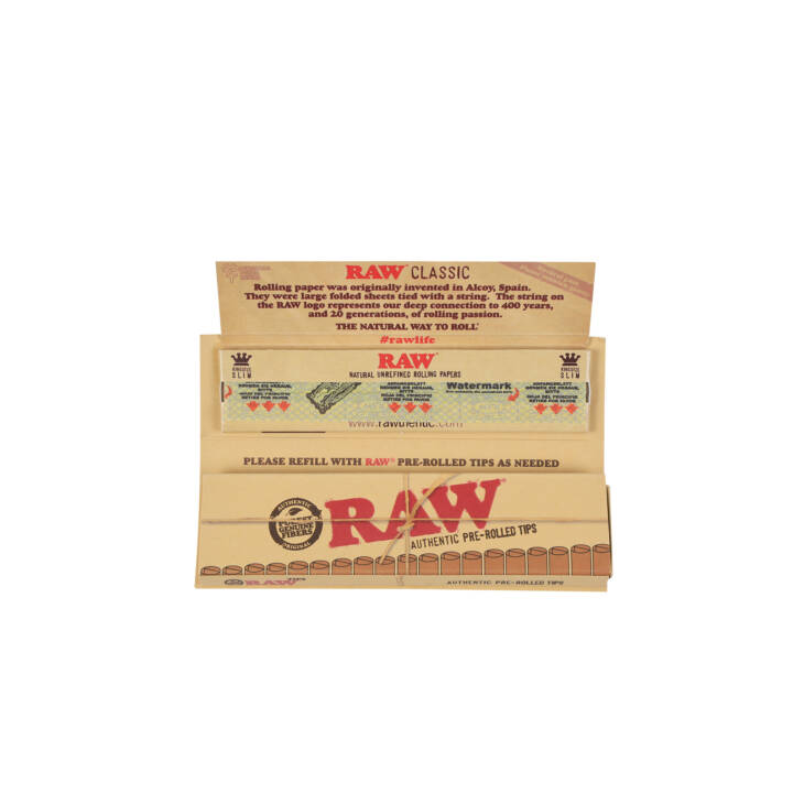 RAW | Classic Connoisseur - KSS Rolling Paper w/ Tip - Image 2