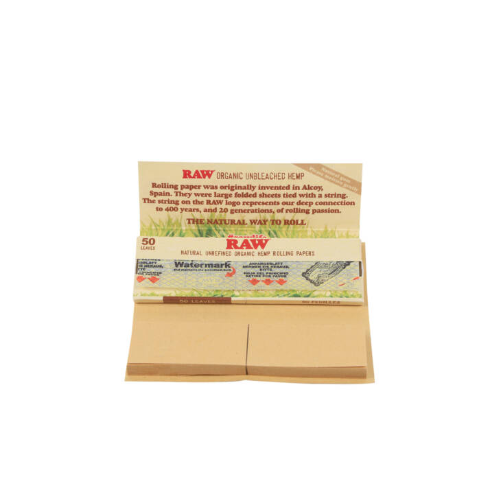 RAW | Organic Connoisseur - 1 1/4 Rolling Paper w/ Tip - Image 3