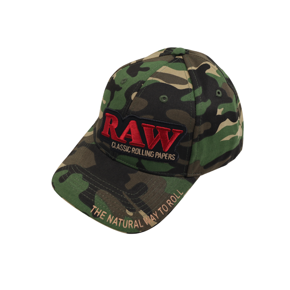 RAW | Camo Baseball Cap With Poker - Image 4