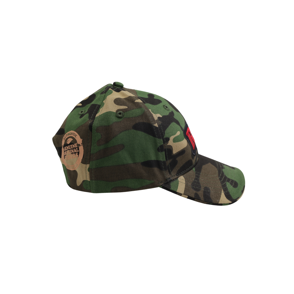 RAW | Camo Baseball Cap With Poker - Image 2