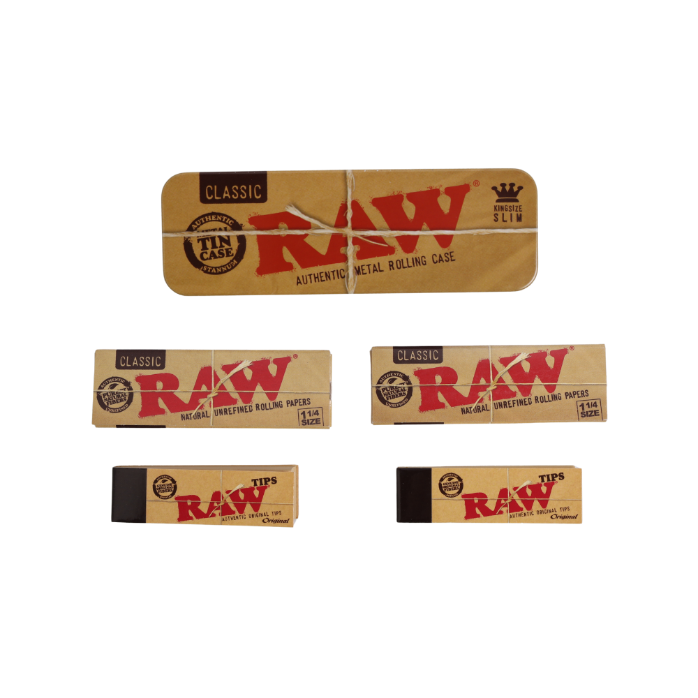 Raw Set | Classic 1¼ + Tip 50 + Tin Case caddy - Image 2