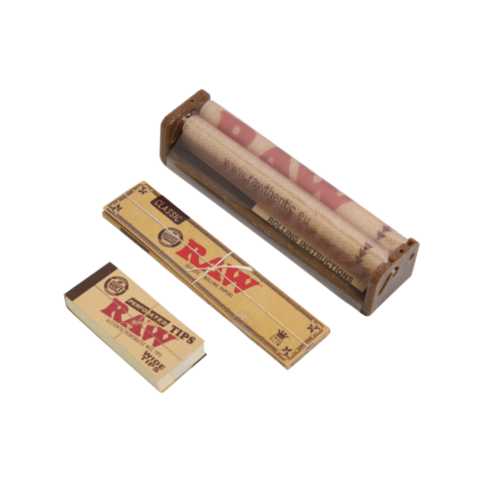 Raw Set | Rolling machine Brown 110mm. + Classic kSS + Wide Tips