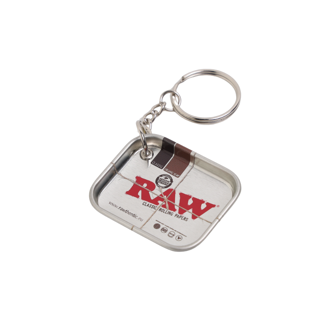 RAW Rolling Tray keychain - Sliver