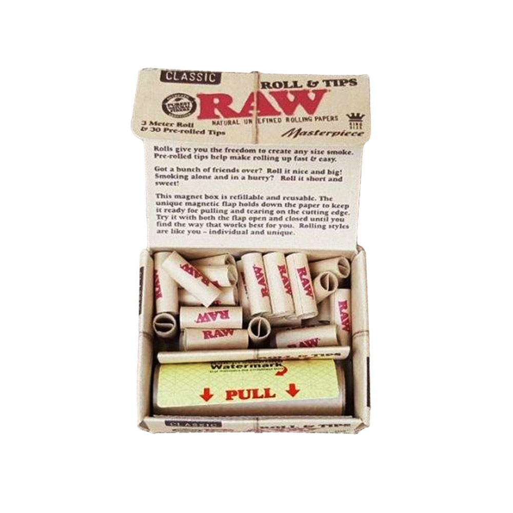 Raw Classic Masterpiece King Size Slim And Pre Rolled Tips Raw Thailand 9095